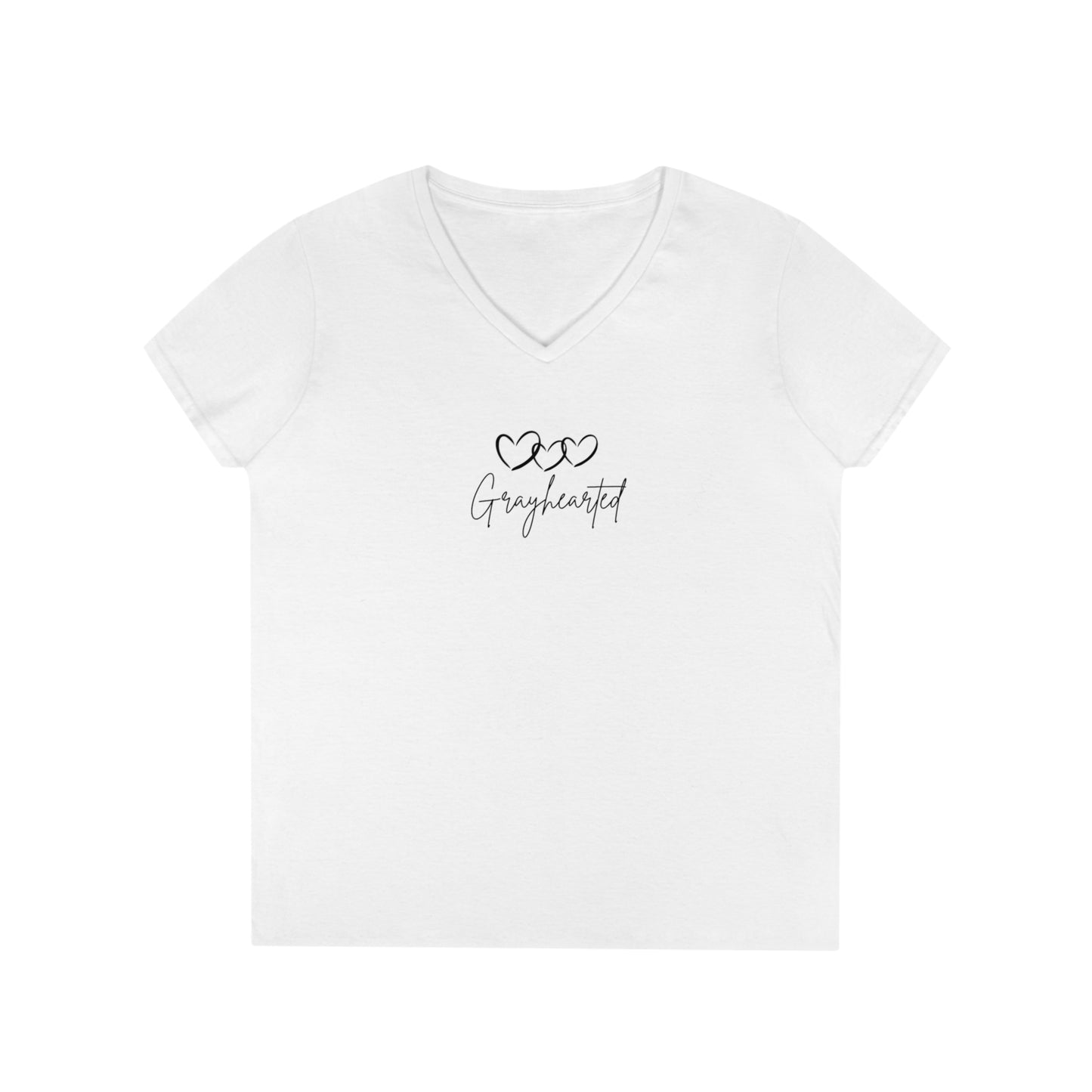 Grayceful 3 hearts Ladies' V-Neck T-Shirt
