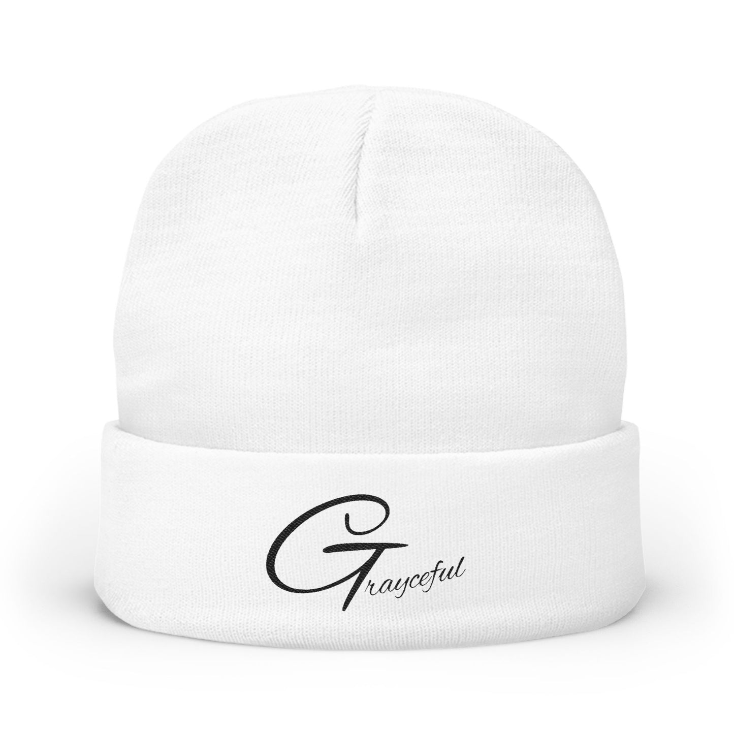 Grateful Embroidered Knit Beanie, Cozy Winter Hat, Gift for Her, Casual Beanie, Trendy Cap, Fall Accessories