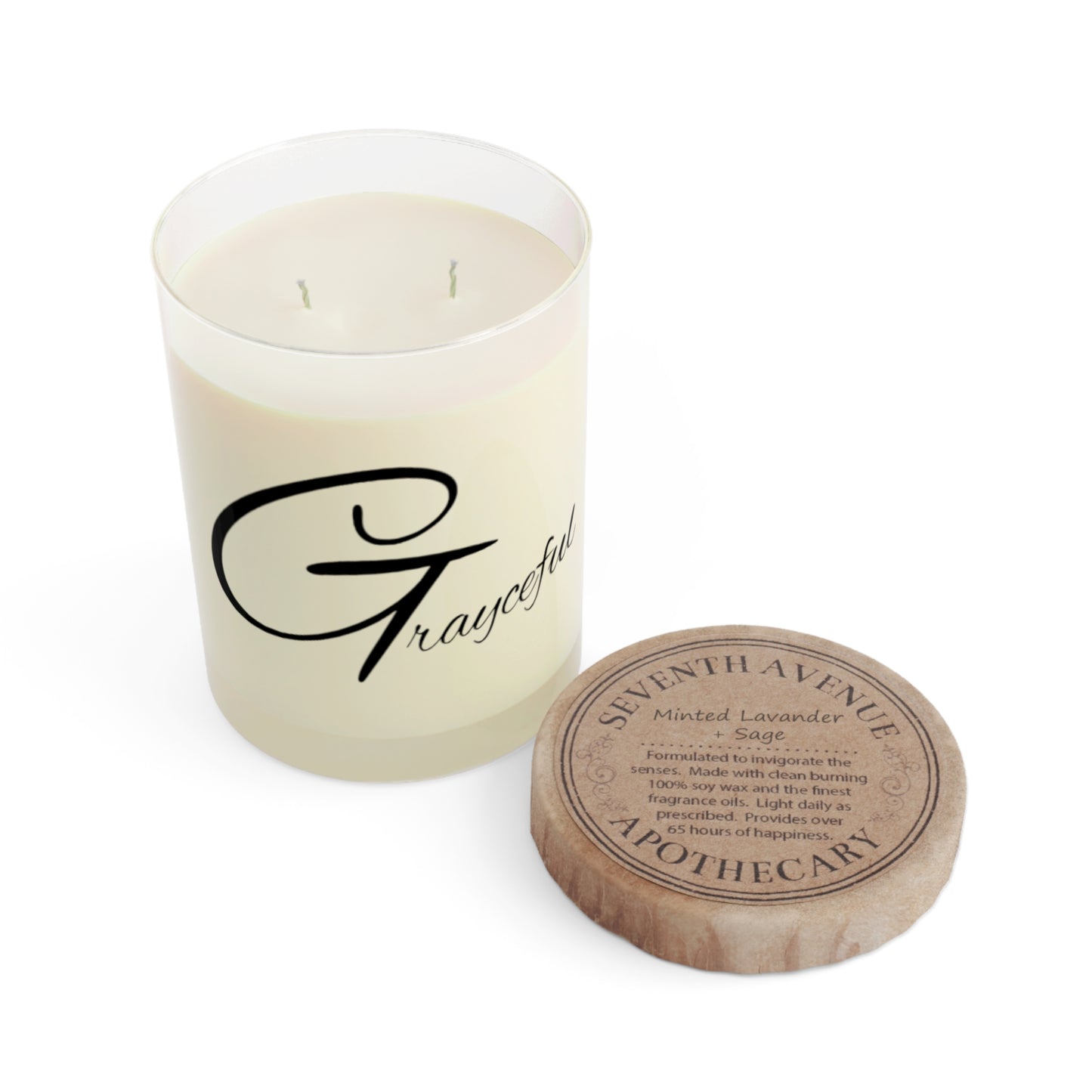 Grayceful Scented Candle - 11oz Full Glass Aromatherapy Candle for Relaxation and Mindfulness