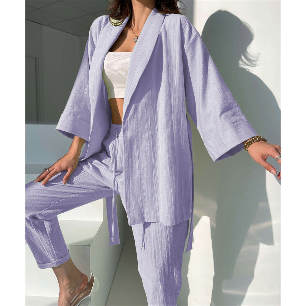 Solid Color Fashion Loose-fitting Long Sleeves