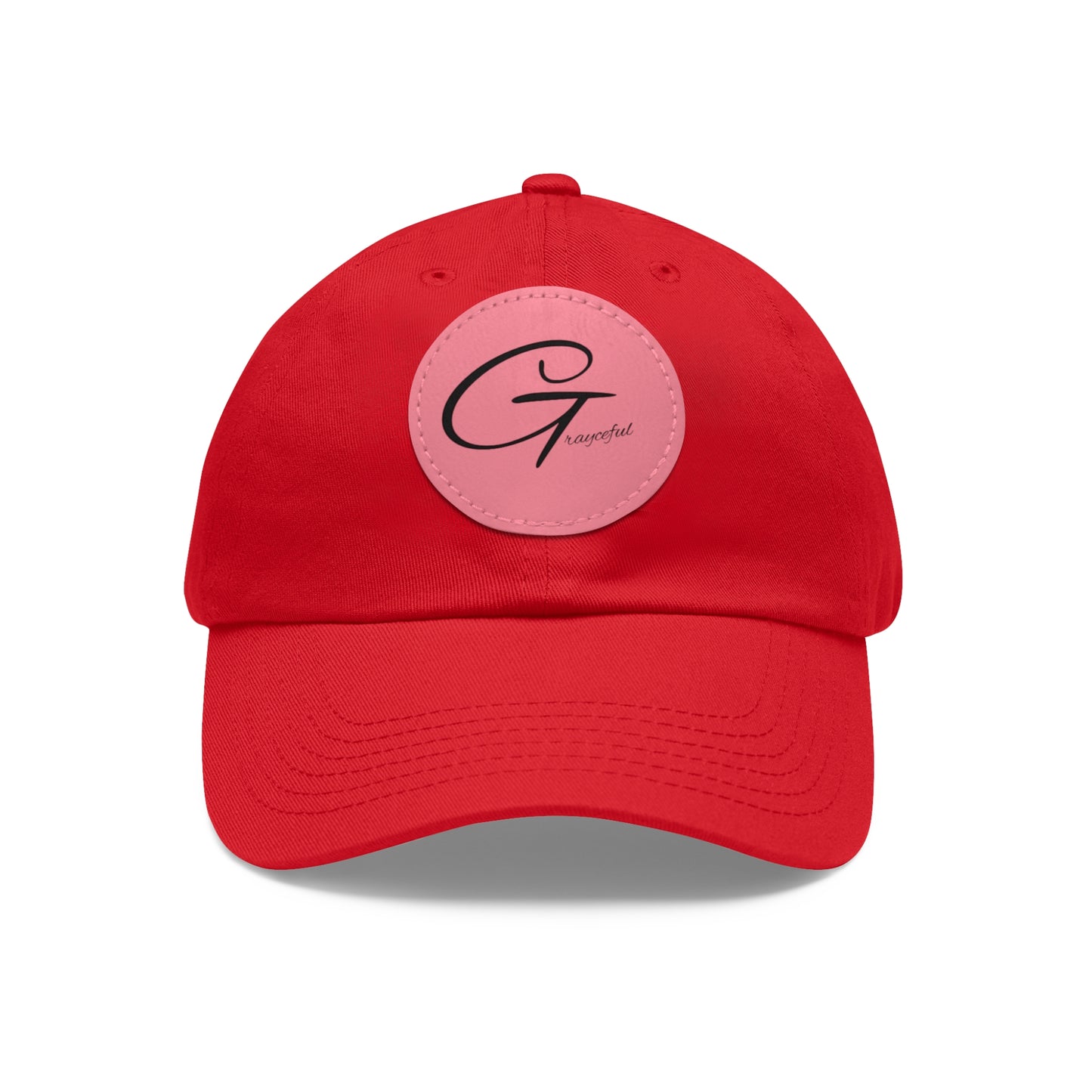 Hat with Leather Patch (Round)