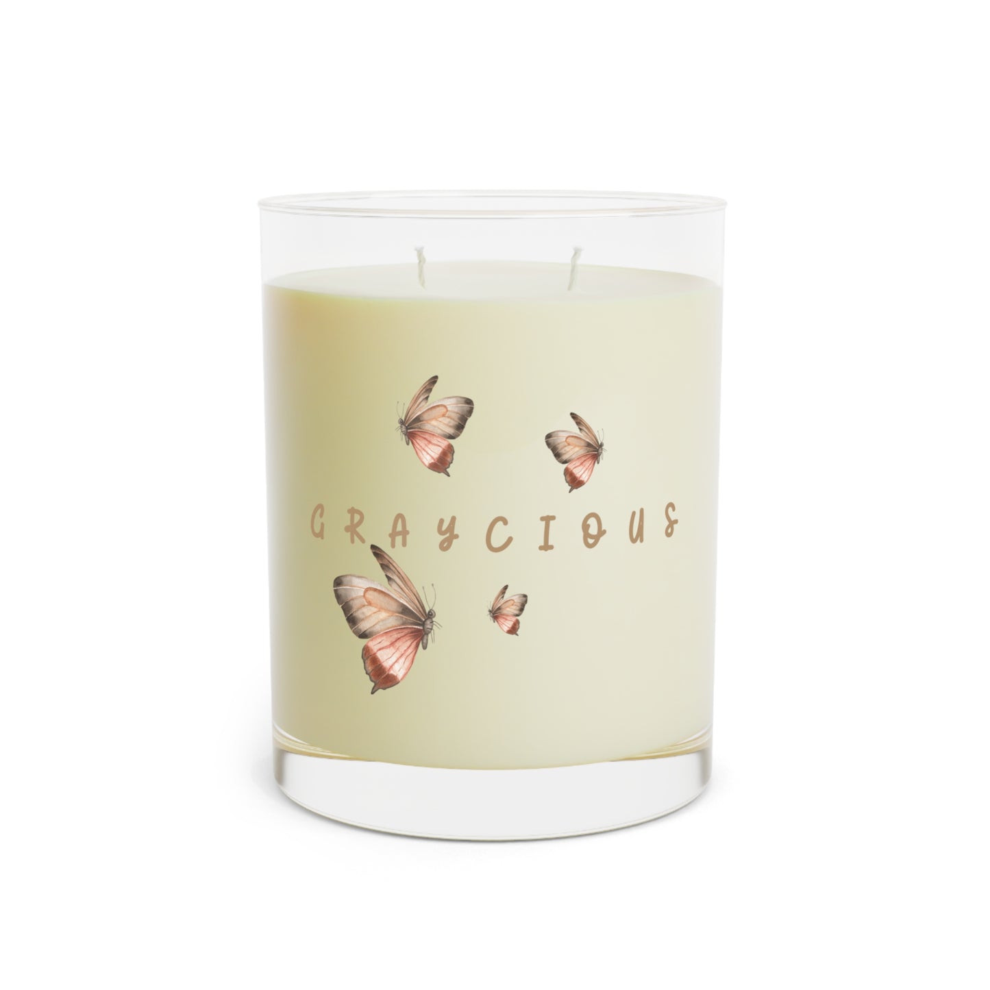 Graycious. Butterfly Scented Candle - 11oz Glass Candle for Relaxation and Decor