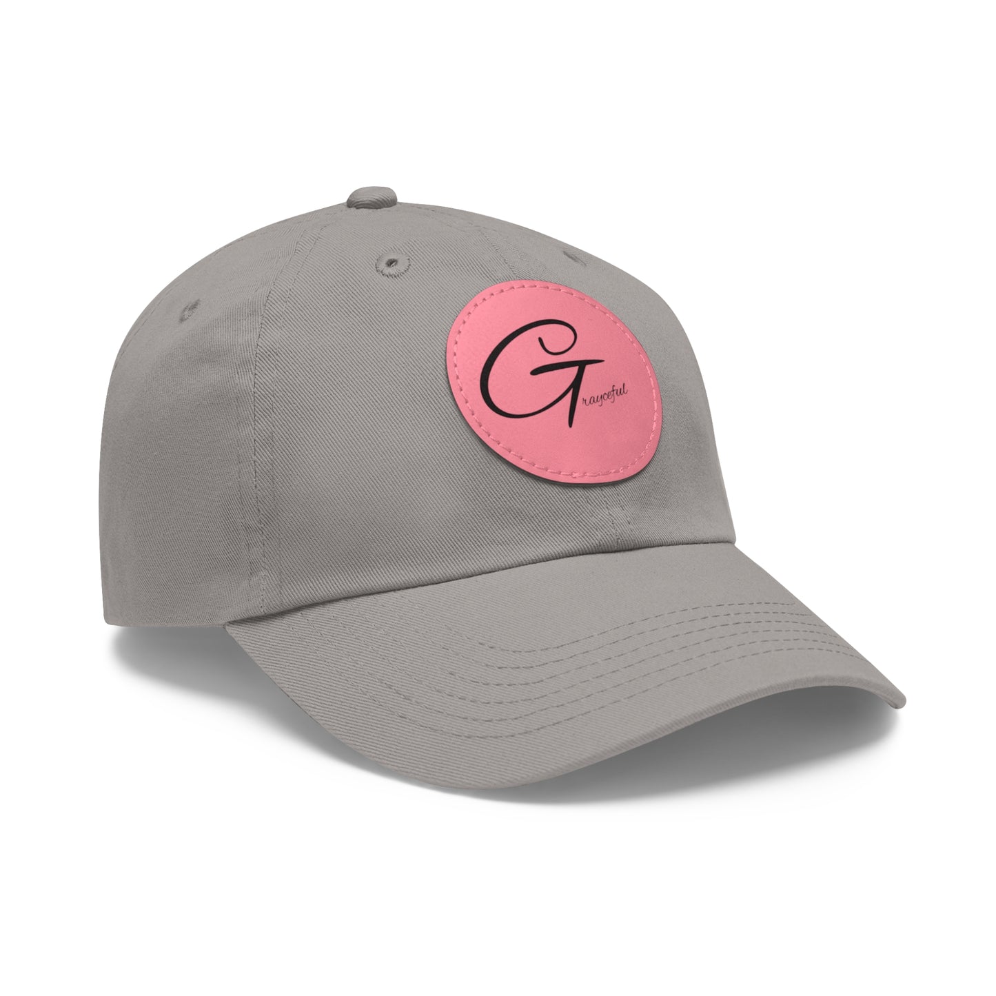 Hat with Leather Patch (Round)