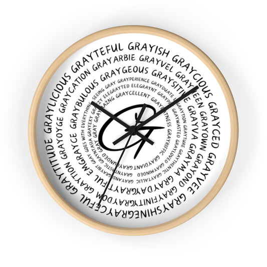Wooden Clock Embracing Gray Hair Positivity