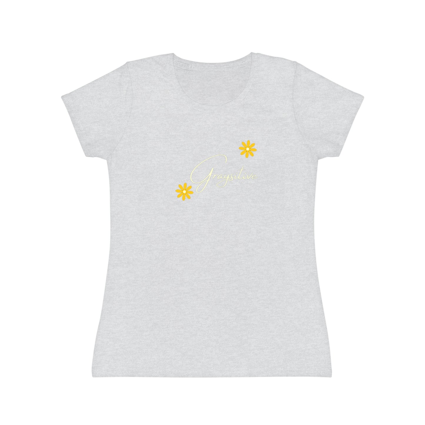 Women's Iconic T-Shirt graysitive with flowers
