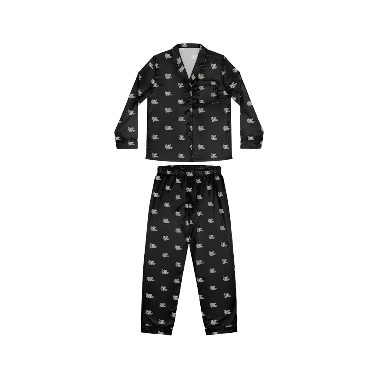 Gray Vibes Elegant Women's Satin Pajamas Set - Soft & Stylish Sleepwear