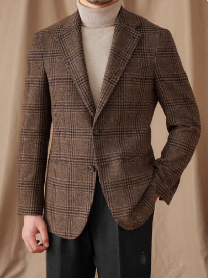 50 Wool Retro Italian Gentlemans Attire Warm High-End Tailored Suit jacket