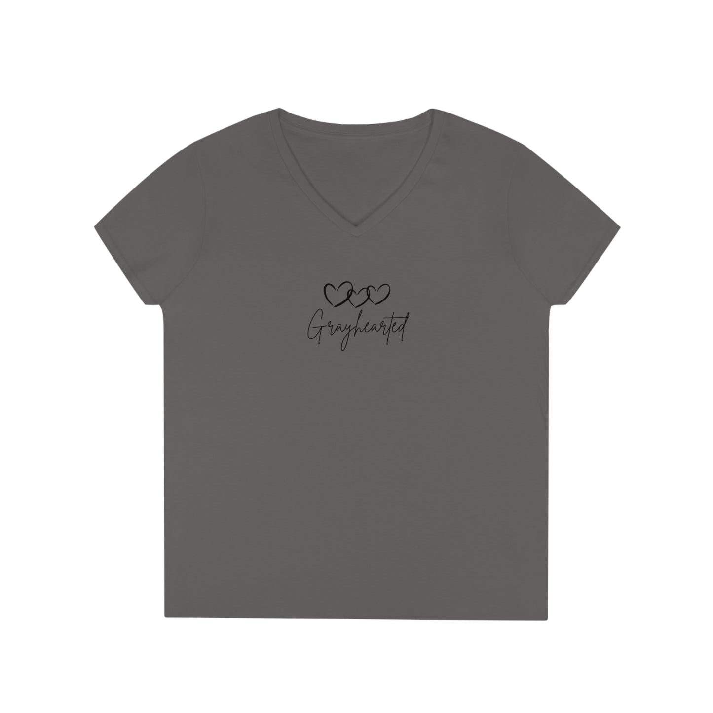 Grayceful 3 hearts Ladies' V-Neck T-Shirt