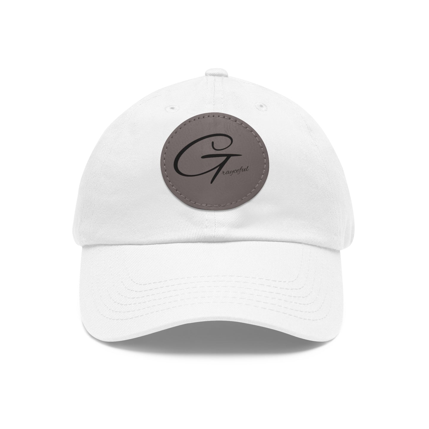 Hat with Leather Patch (Round)