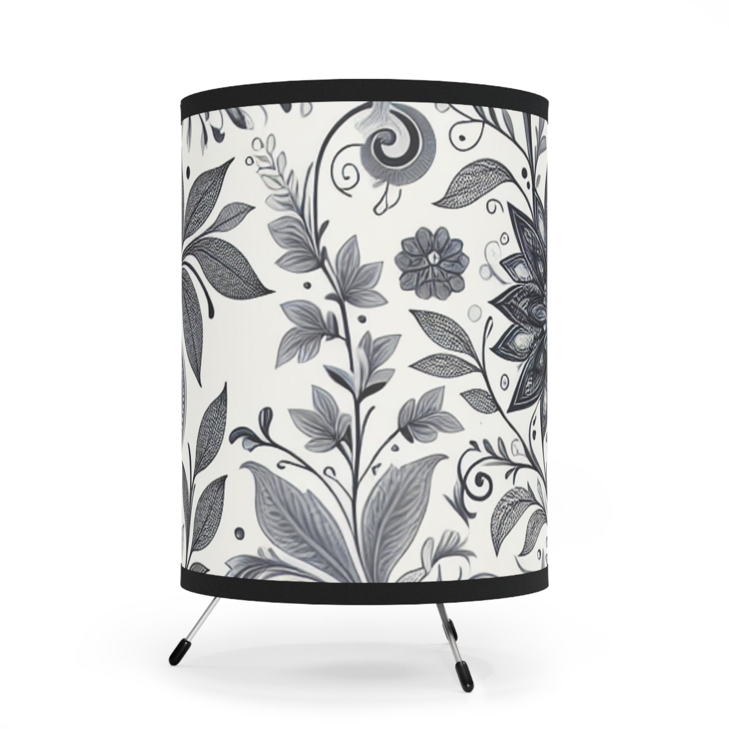 Elegant Floral Tripod Lamp, Home Decor, Accent Lighting, Modern Design, Bedroom Lighting, Living Room Decor, Unique Gift