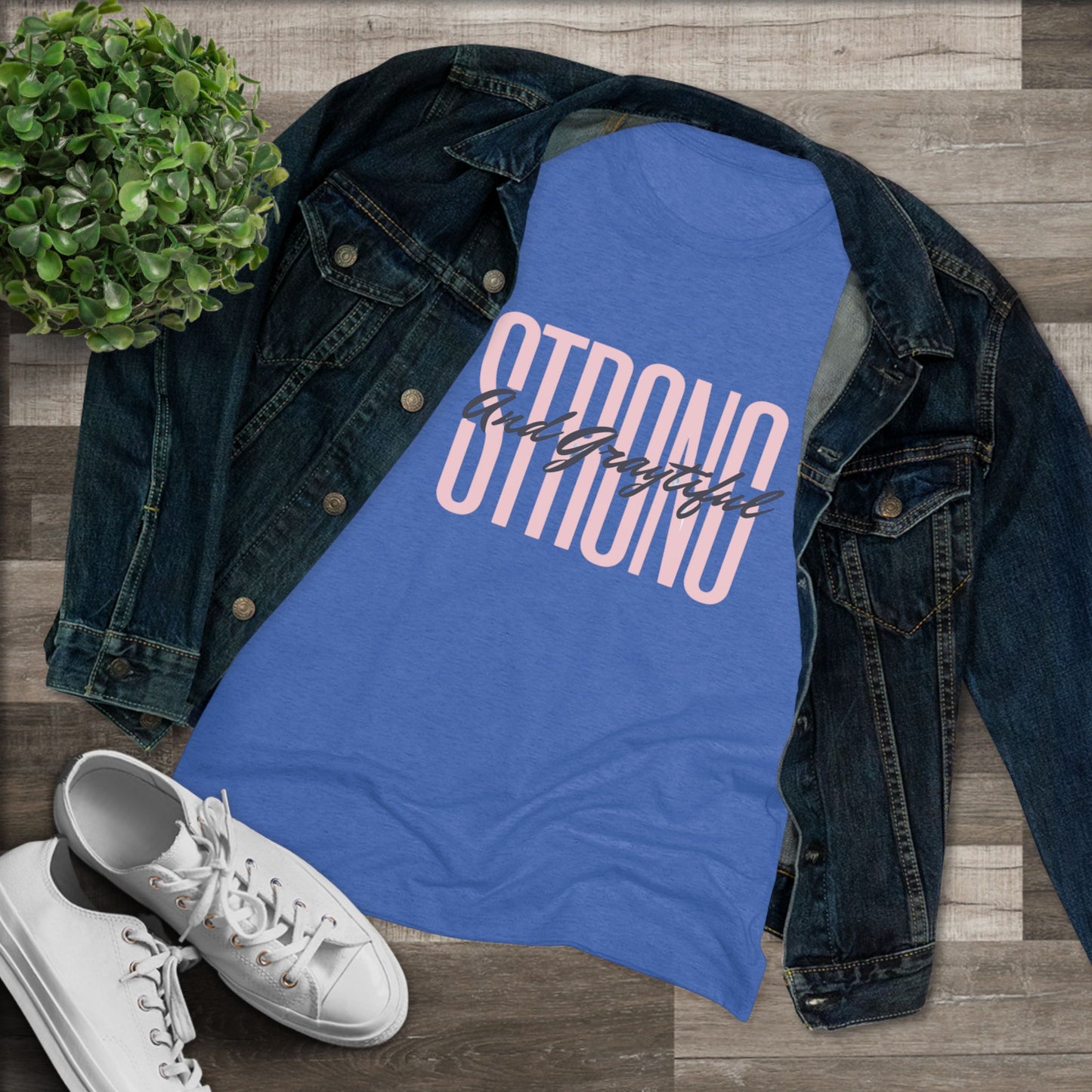 Strong and Graytiful Women's Triblend Tee