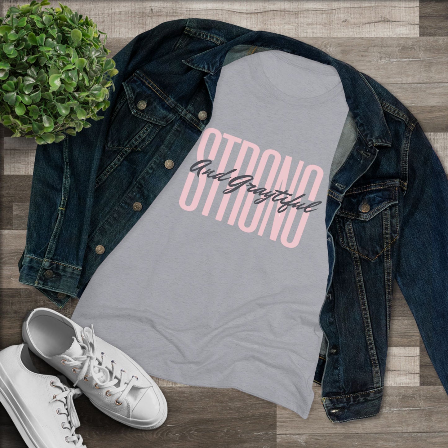 Strong and Graytiful Women's Triblend Tee