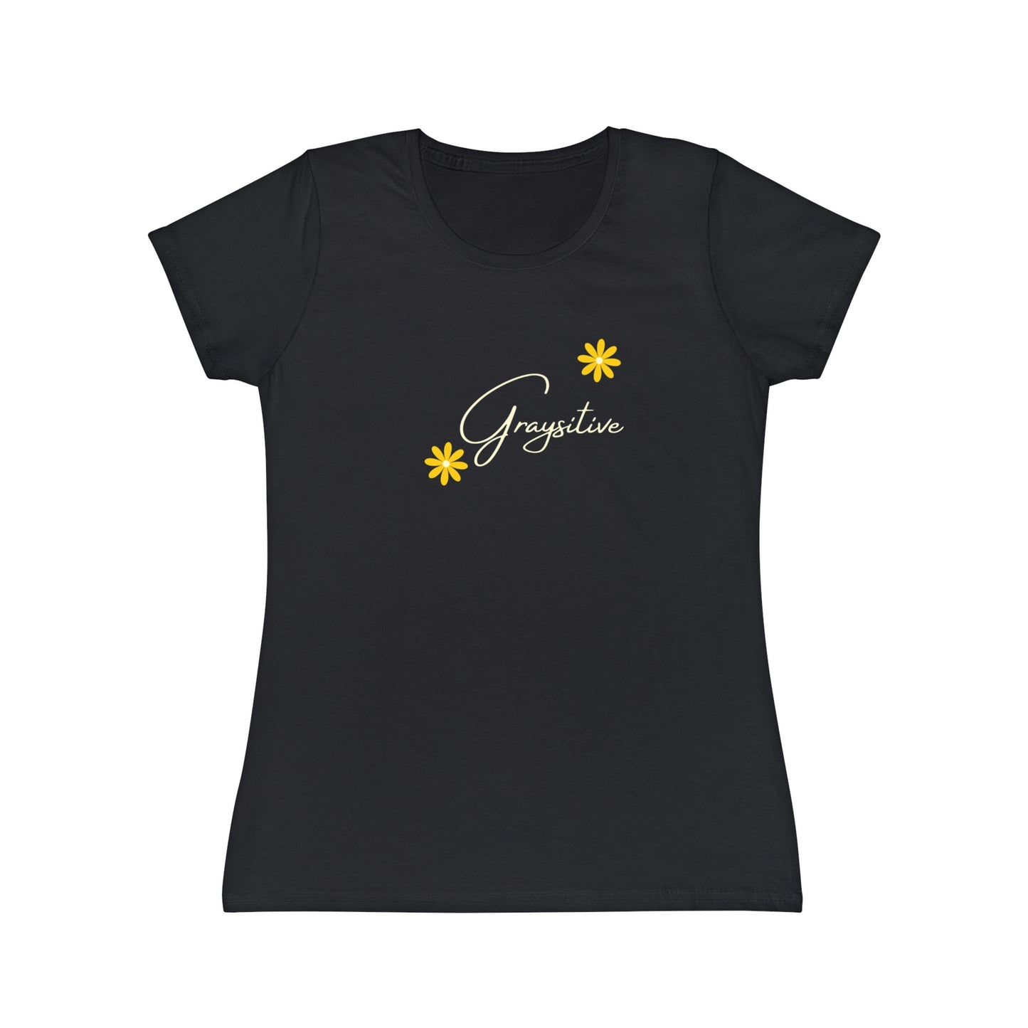 Women's Iconic T-Shirt graysitive with flowers