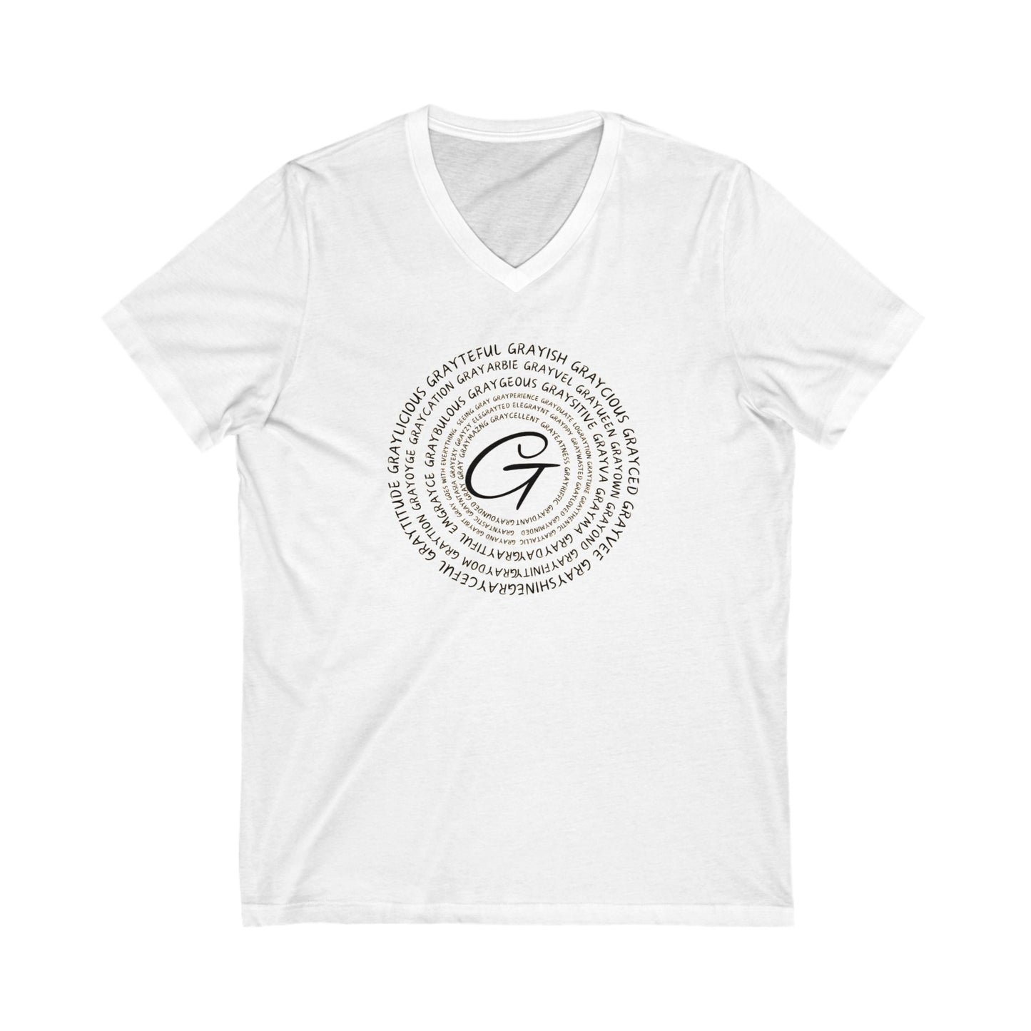 Unisex Jersey Short Sleeve V-Neck Tee
