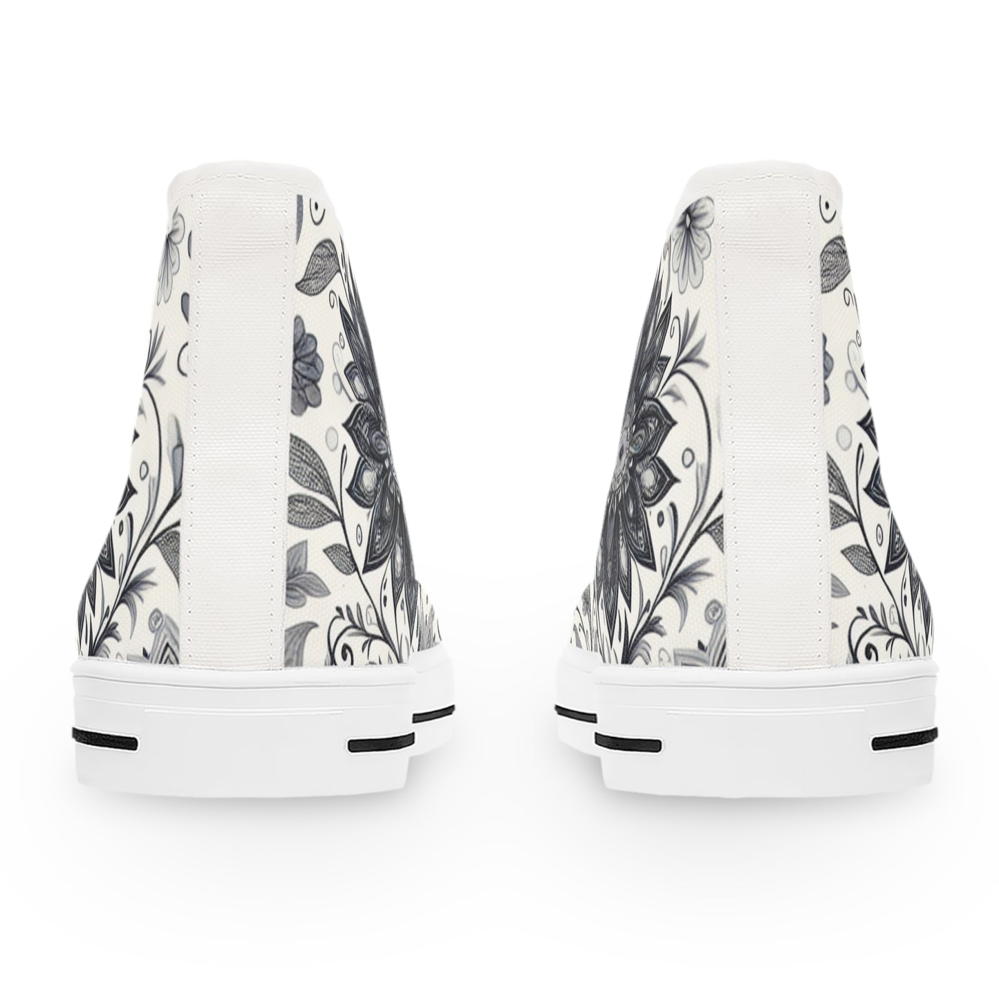 Elegant Floral Women's High Top Sneakers | Stylish Footwear for All Occasions, Casual Wear, Unique Gifts, Trendy Sneakers, Fashion Footwear