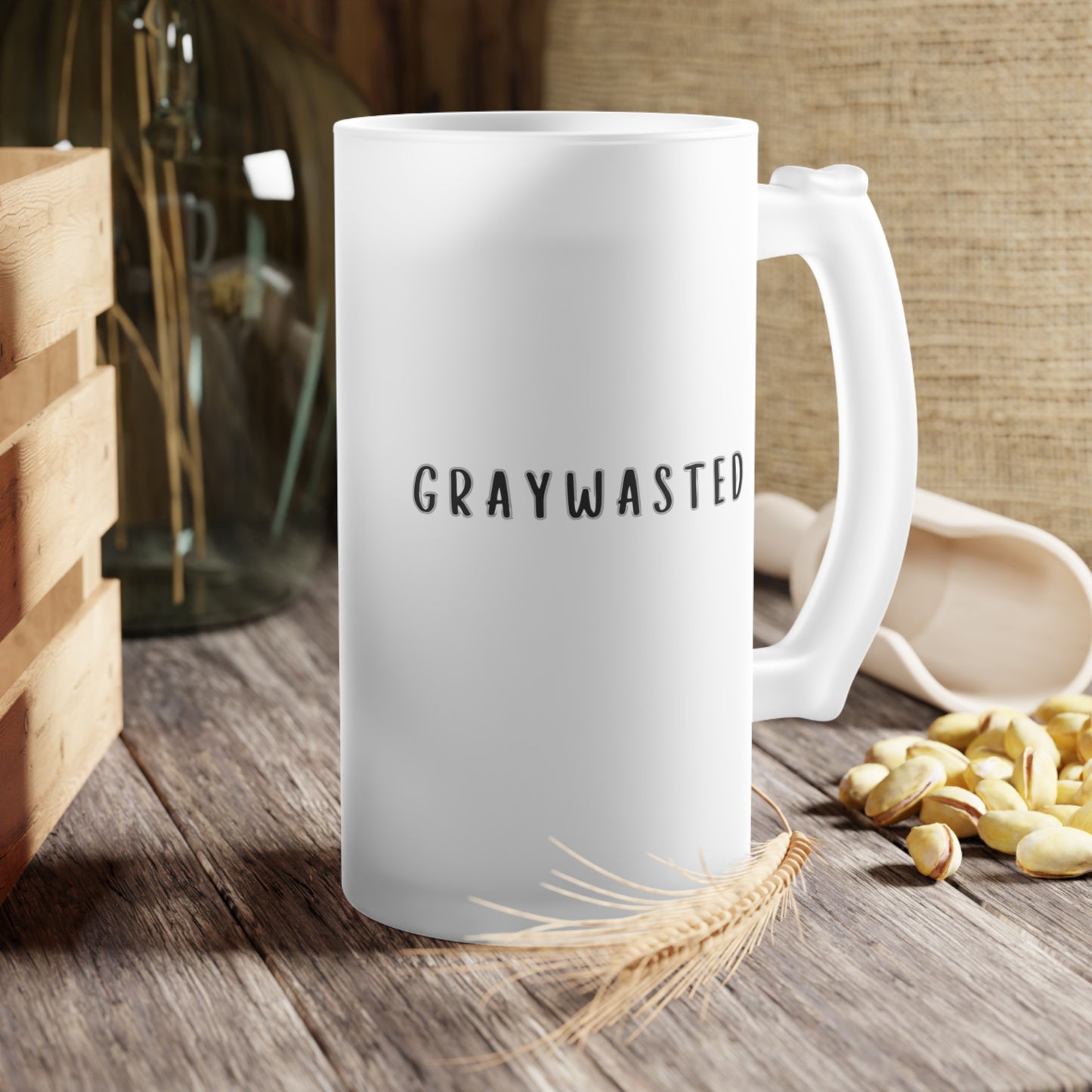 Customized Frosted Glass Beer Mug - Perfect for Parties & Celebrations