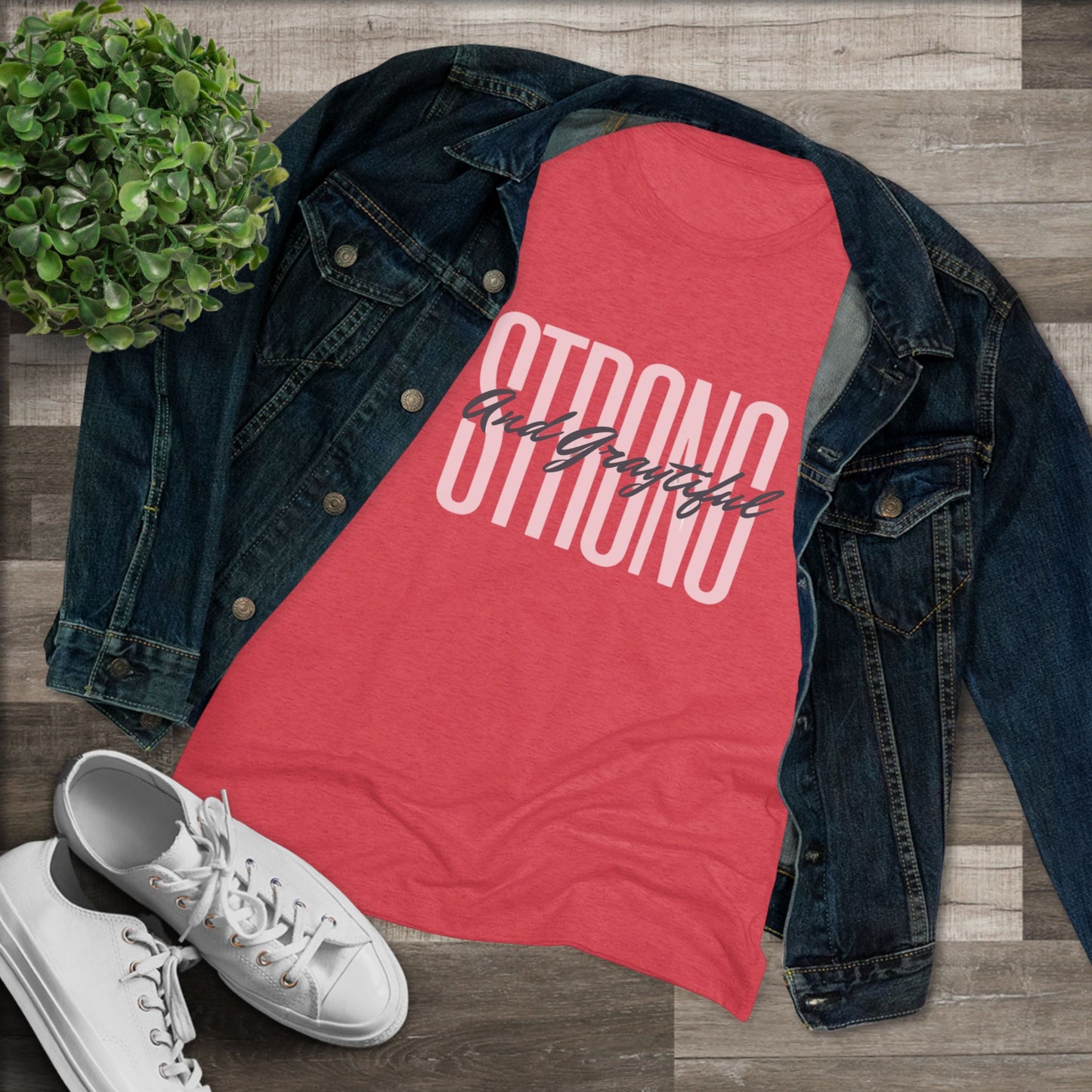Strong and Graytiful Women's Triblend Tee