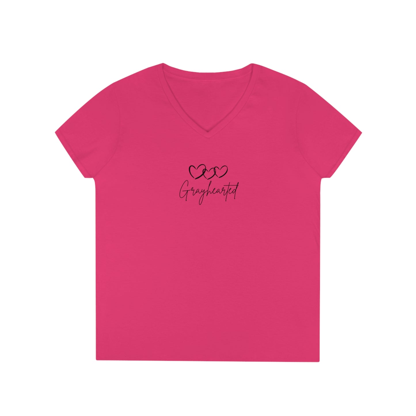 Grayceful 3 hearts Ladies' V-Neck T-Shirt