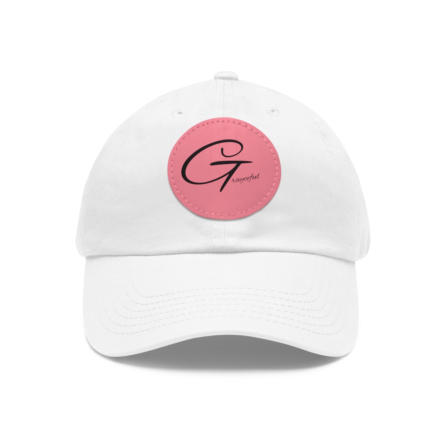 Hat with Leather Patch (Round)