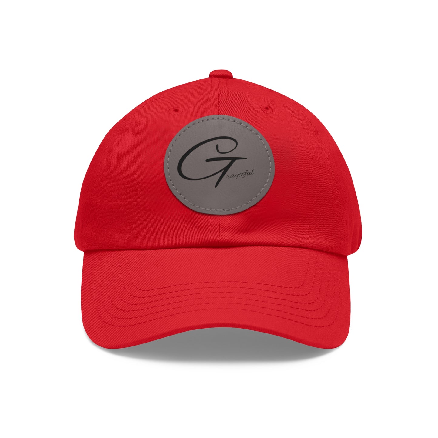 Hat with Leather Patch (Round)