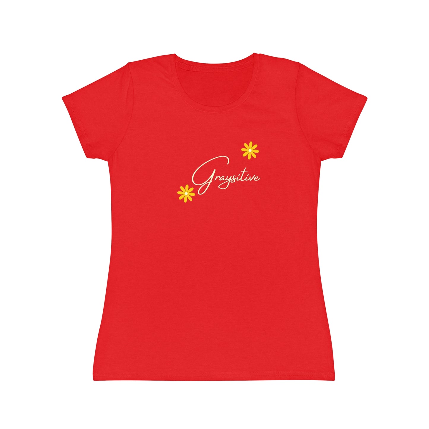 Women's Iconic T-Shirt graysitive with flowers