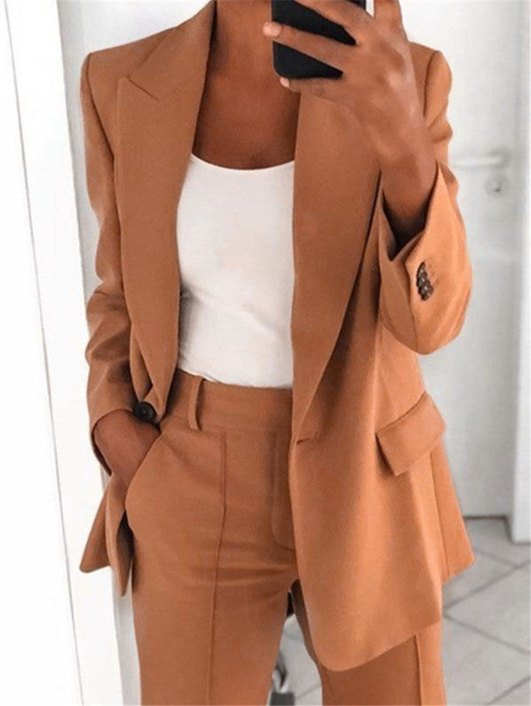 Polo Collar Cardigan Graceful Suit Jacket