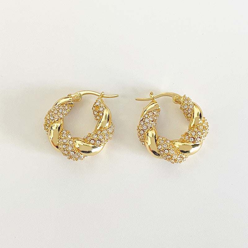 Zircon Earrings Graceful Earrings Design Sense