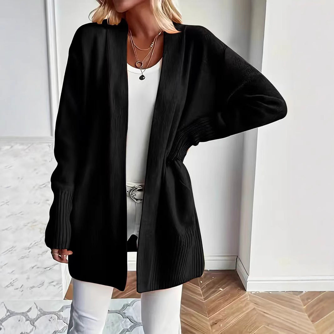 Women's Solid Color Knit Casual Simple Cardigan
