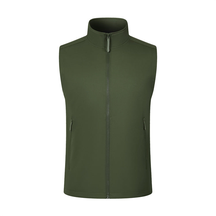 Fleece-lined Solid Color Vest Warm Vest Fashion Tops
