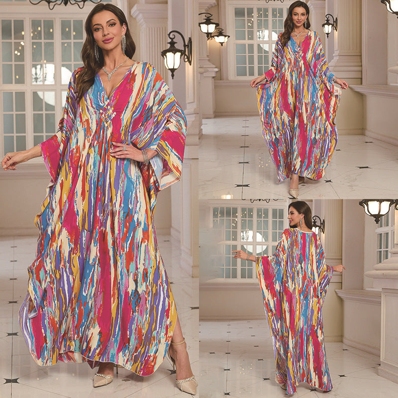 Fashion Personalized Cotton Printed Beach Dress Women