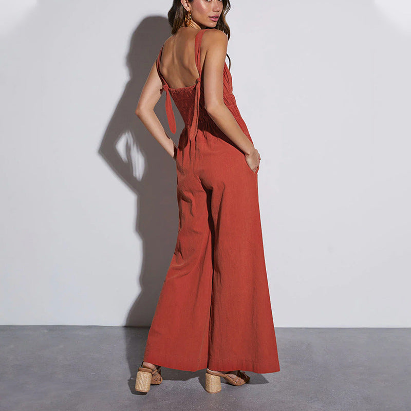 Women's Vacation Spaghetti Straps Jumpsuit