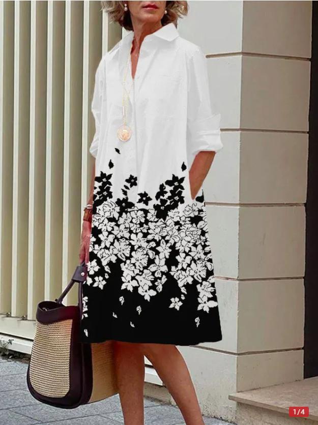 Printed Mid-length Dress