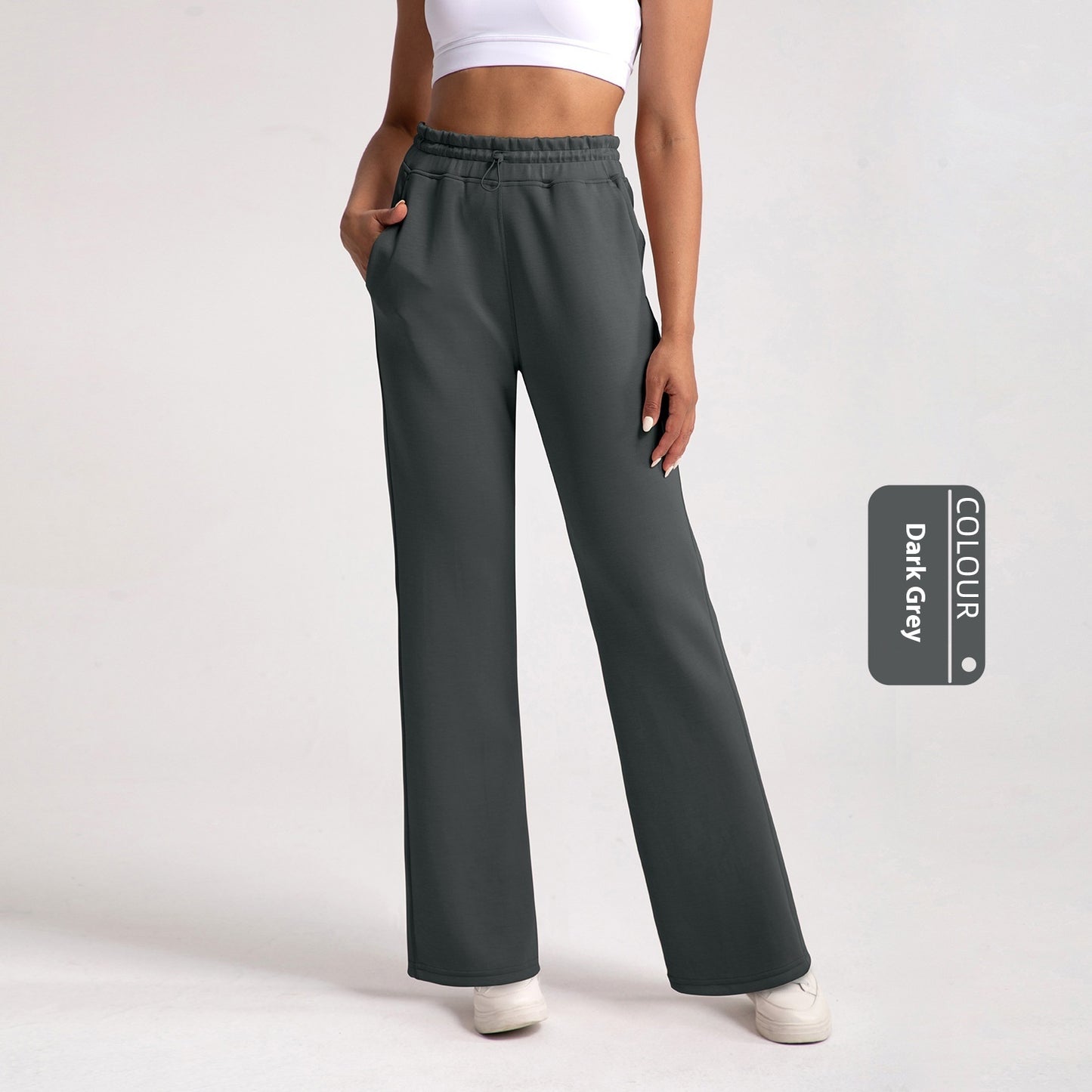 Sports Wide-leg Pants Women's Stone Washed Modal Loose Straight