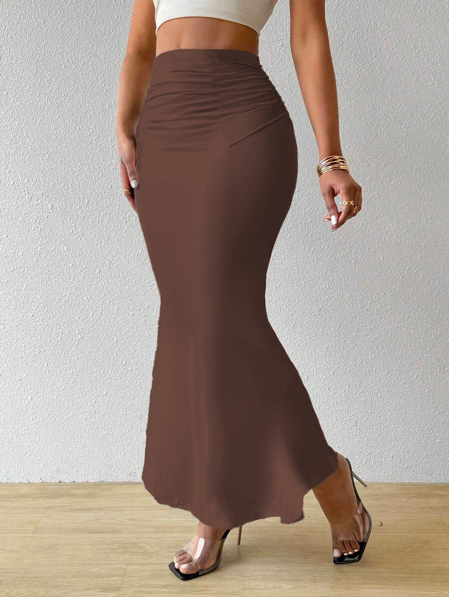 Popular Women's Dress With Zebra Pattern Tight Fitting High Waisted Fish Tail Fashion Skirt