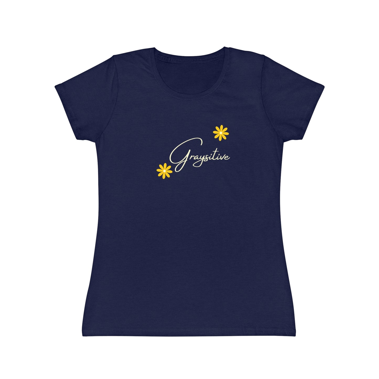Women's Iconic T-Shirt graysitive with flowers