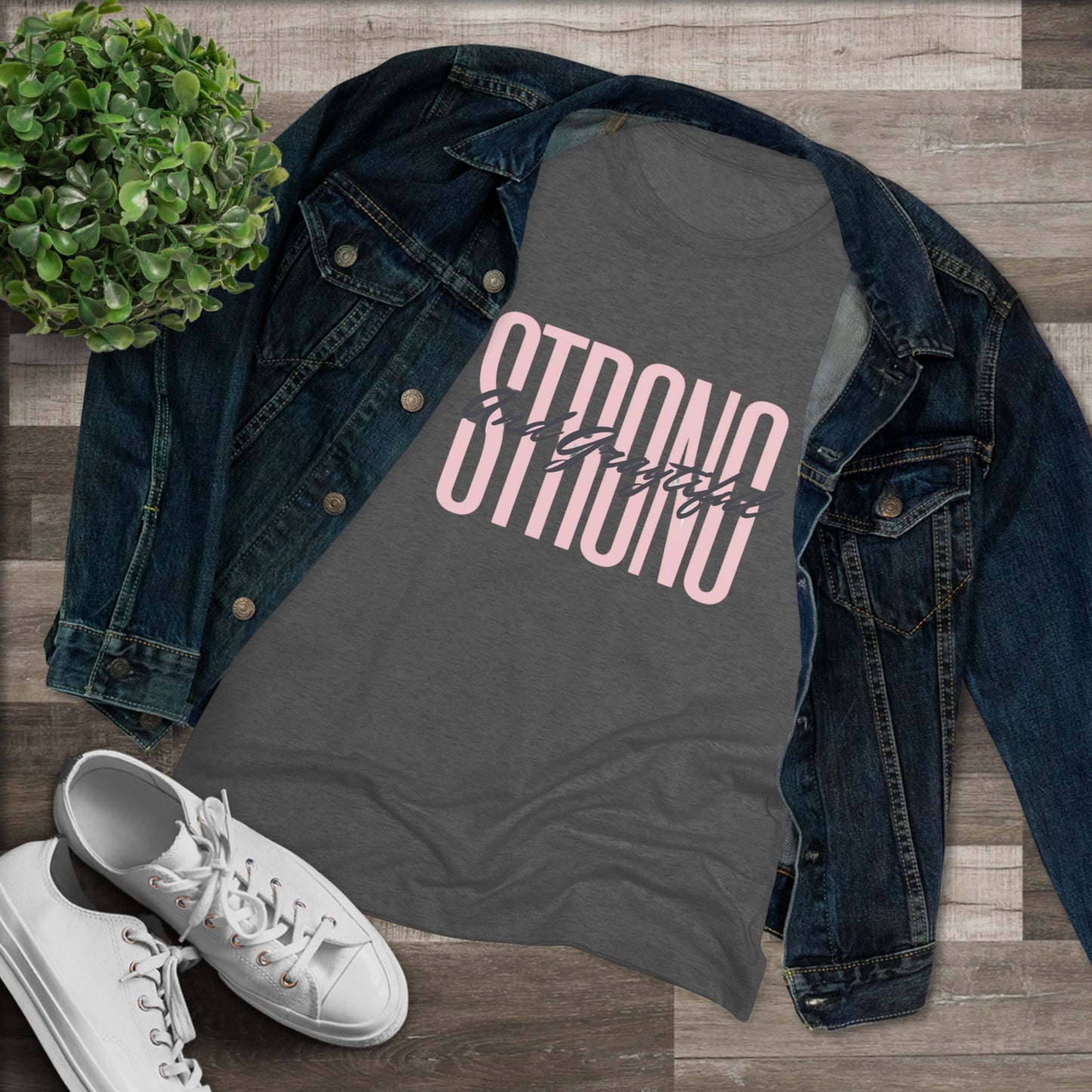 Strong and Graytiful Women's Triblend Tee