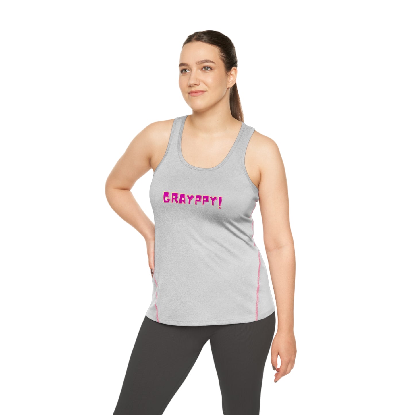 Women's Racerback Sports Top Grayppy