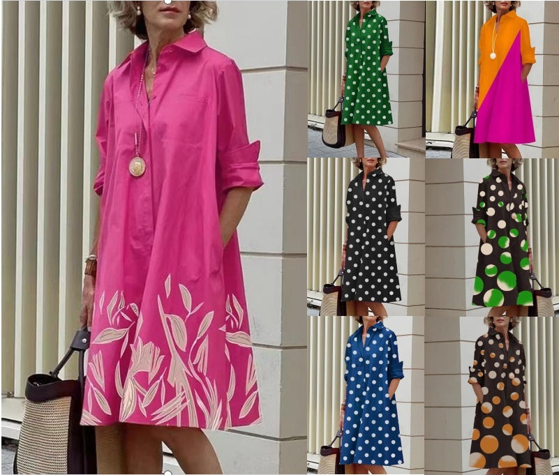 Printed Mid-length Dress