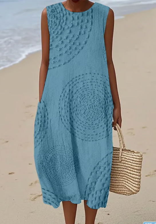 Women's Fashionable Loose All-match 3D Printing Dress