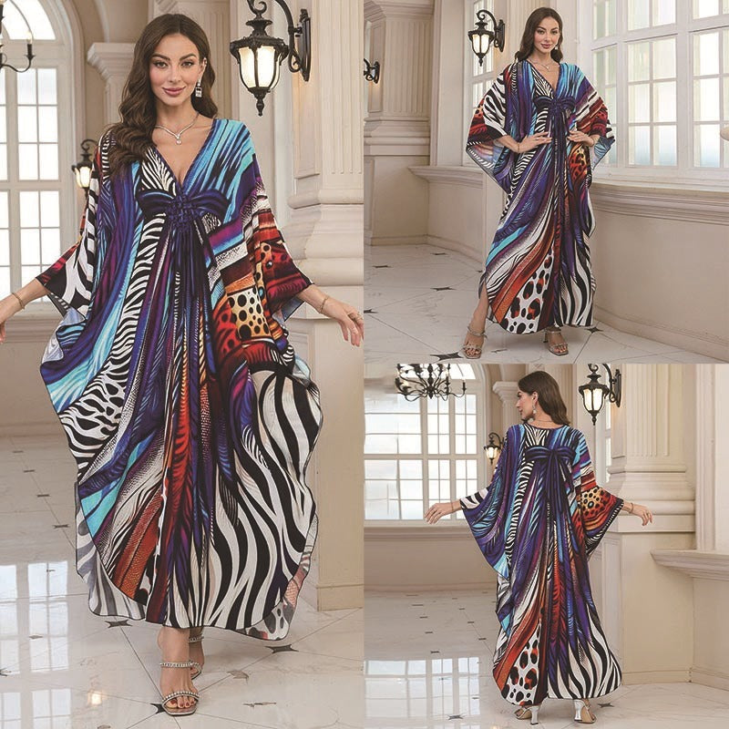 Fashion Personalized Cotton Printed Beach Dress Women