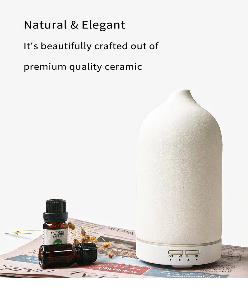 5 Colors Ceramic Aroma Ultrasonic Diffusers Ceramic Humidifier