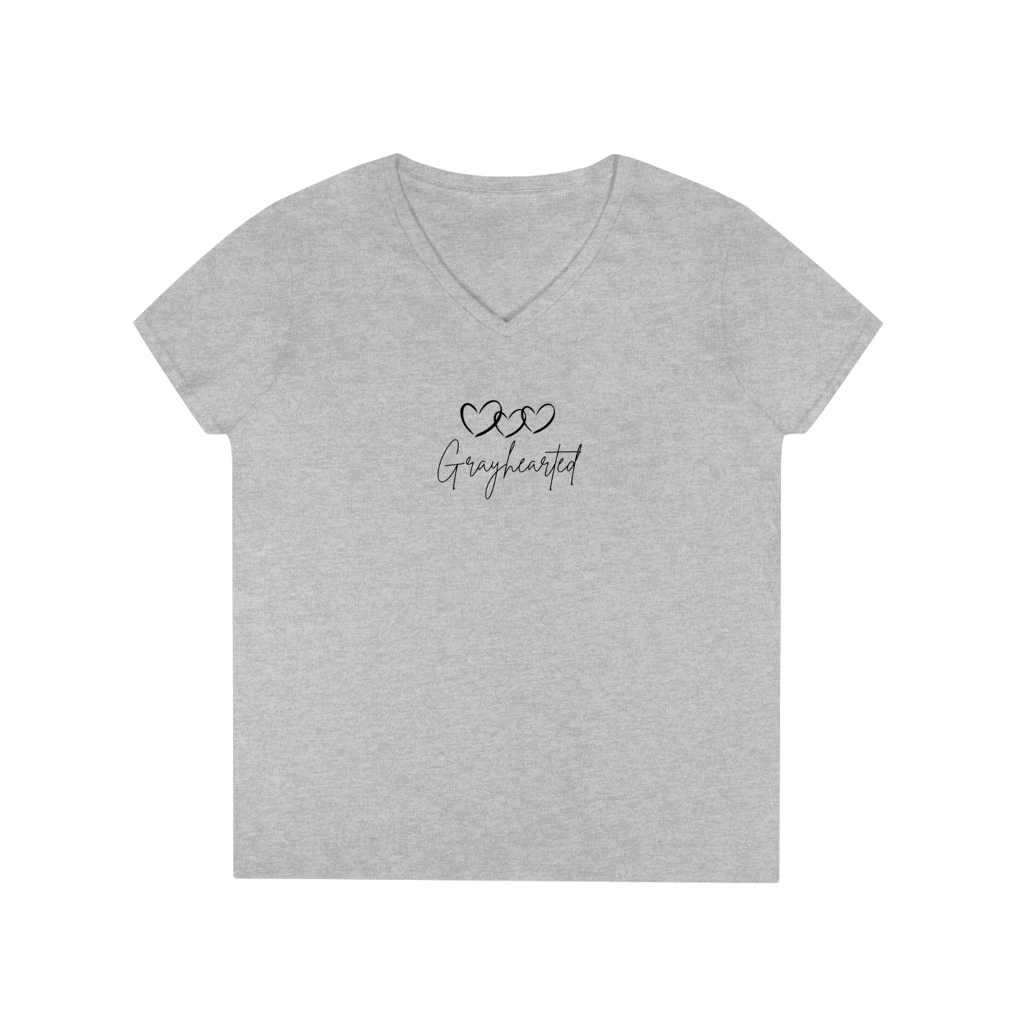 Grayceful 3 hearts Ladies' V-Neck T-Shirt