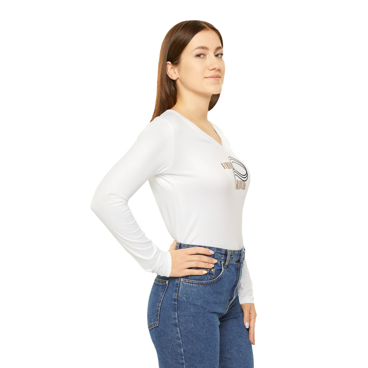 Forever Grayced Women's Long Sleeve V-Neck Shirt - Inspirational Casual Wear