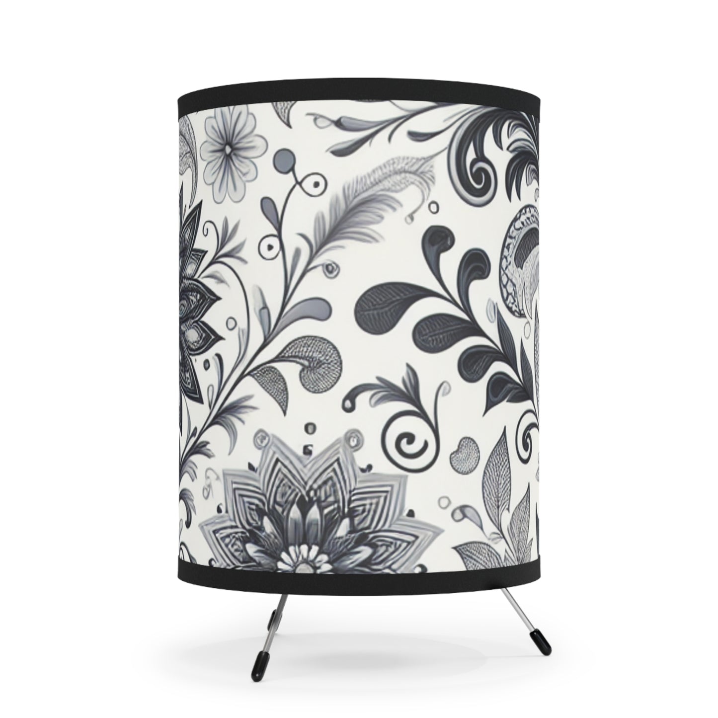 Elegant Floral Tripod Lamp, Home Decor, Accent Lighting, Modern Design, Bedroom Lighting, Living Room Decor, Unique Gift