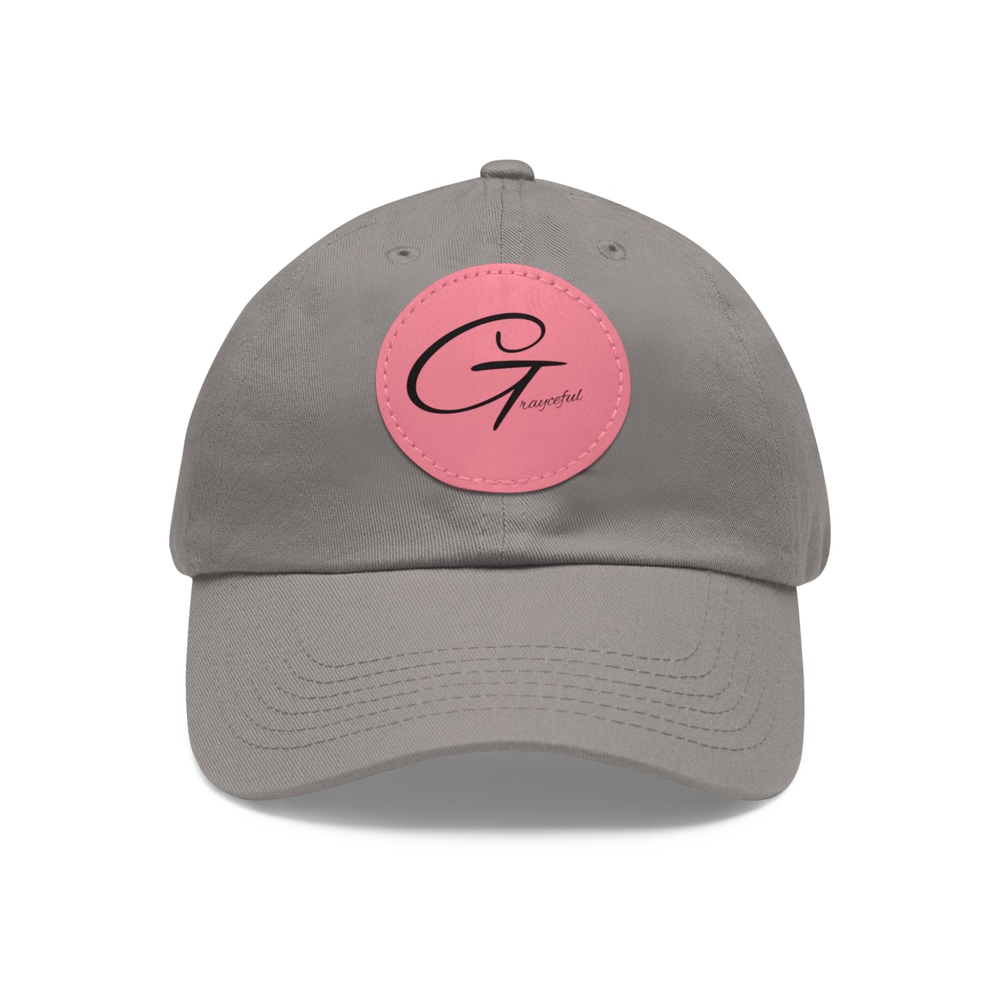 Hat with Leather Patch (Round)