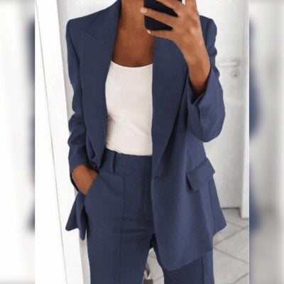 Polo Collar Cardigan Graceful Suit Jacket