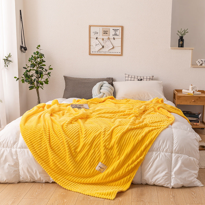 Single layer blanket fleece blanket