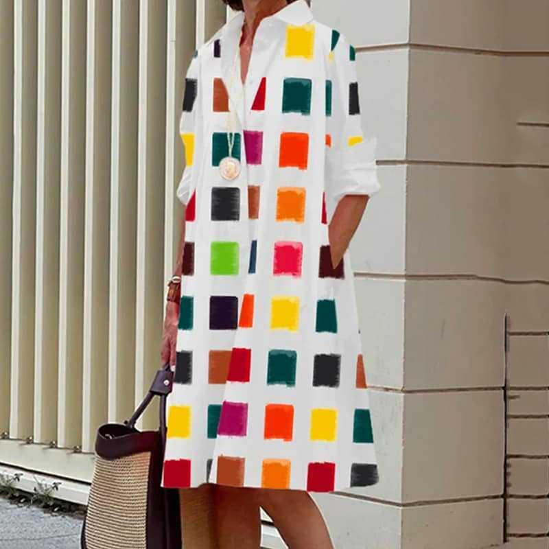 Printed Mid-length Dress