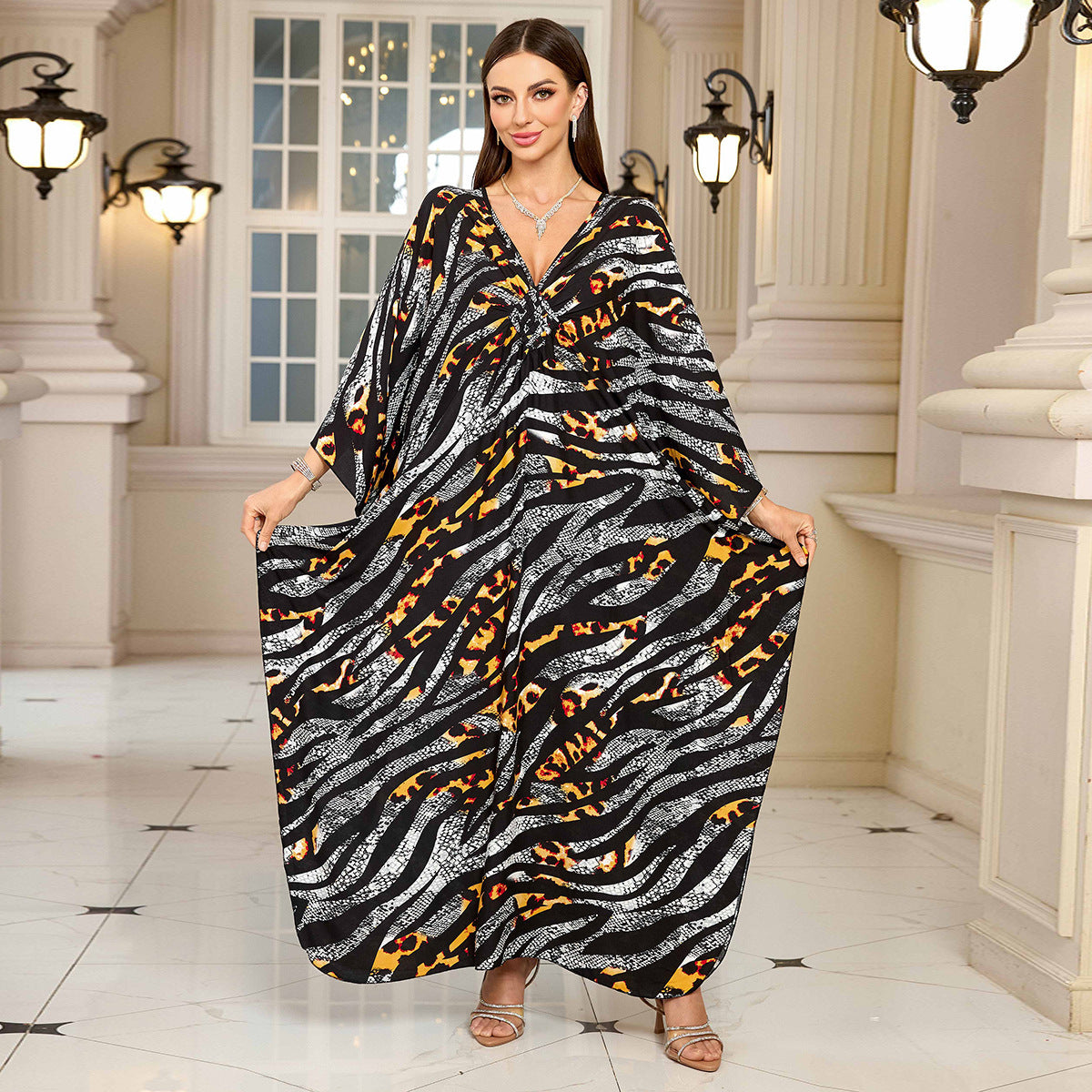 Fashion Personalized Cotton Printed Beach Dress Women