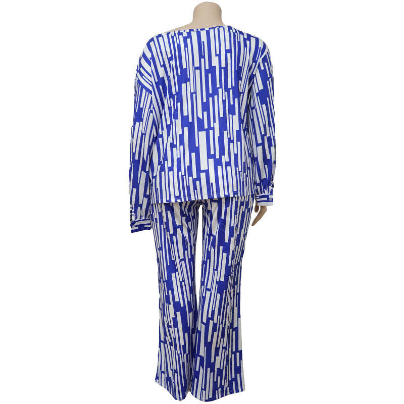 Plus Size Fat Women Two-piece Suit 4xl Ladies Set Tops